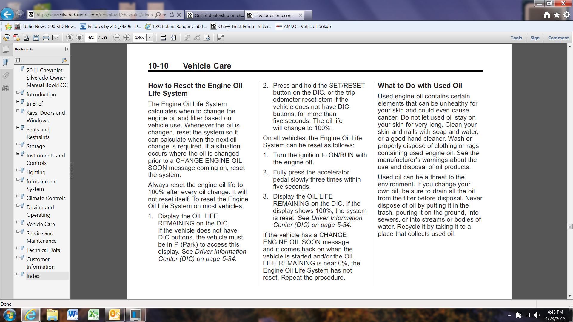 Out of dealership oil change Chevy Silverado and GMC Sierra Forum